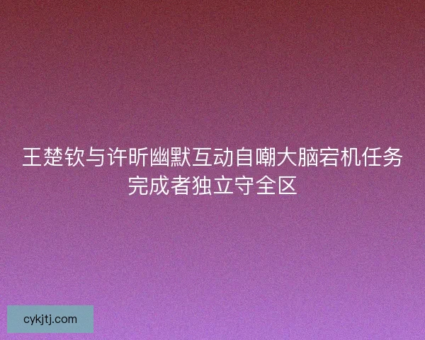 王楚钦与许昕幽默互动自嘲大脑宕机任务完成者独立守全区